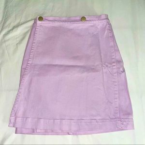 J. Crew Light purple denim wrap-around skirt in size 27